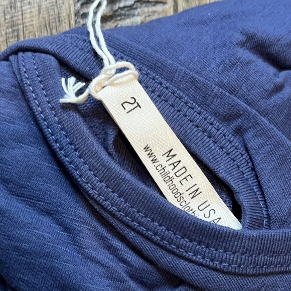 NWT Childhoods Slub Trademark Hoodie Ink Blue 2T - Picture 3 of 5